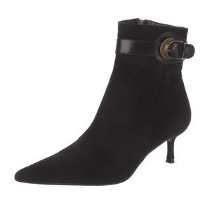 Versace Black Suade Booties